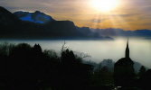 Nebel über Dornbirn und dem Rheintal